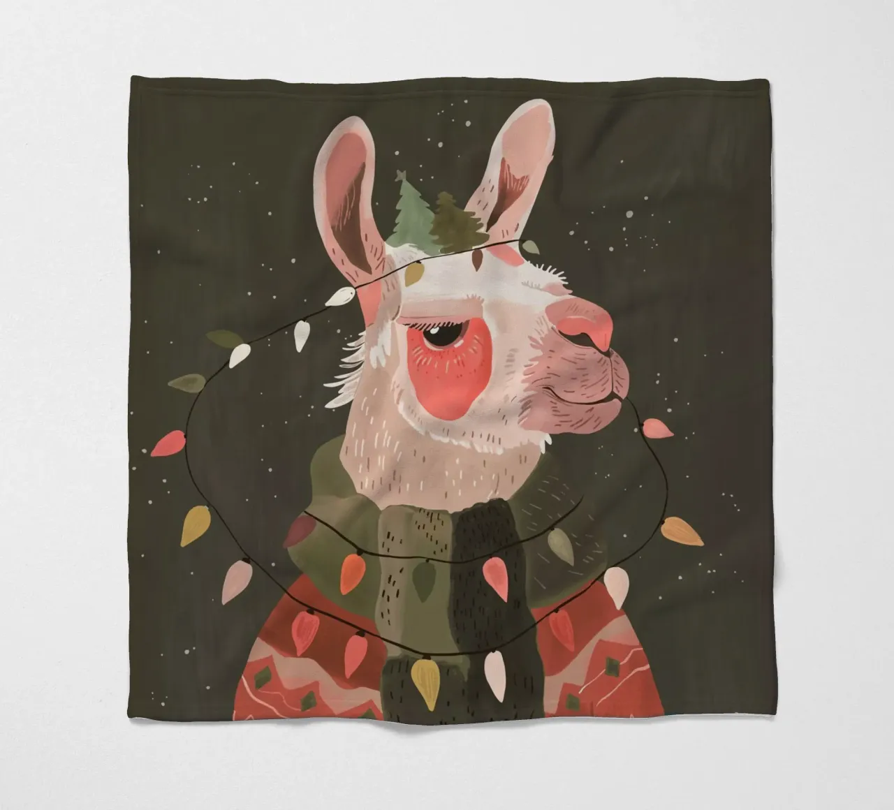 Lama luminoso festivo coperta in pile da ArtsySesta