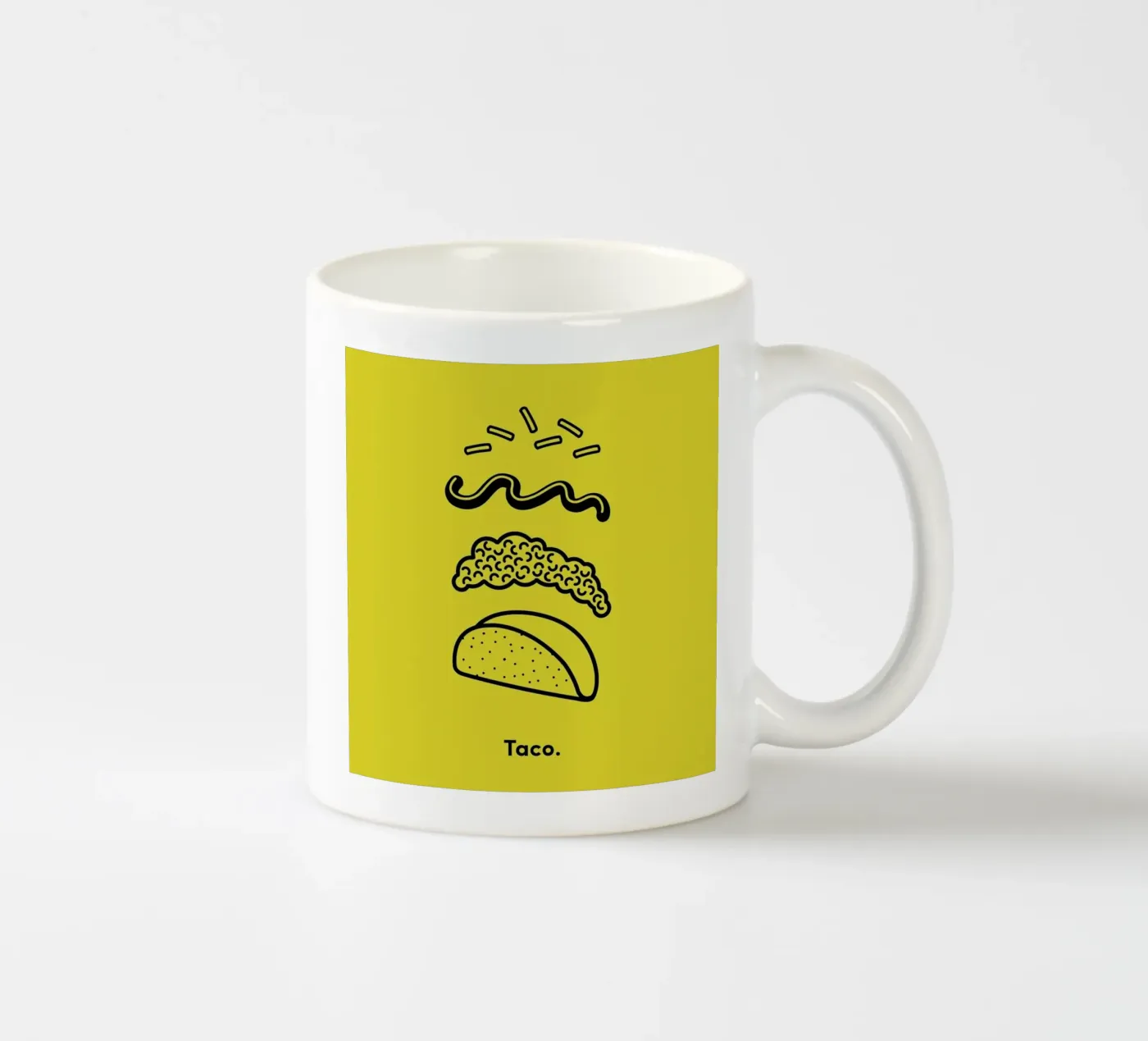 TACO ceramic mug by Rachel Peck