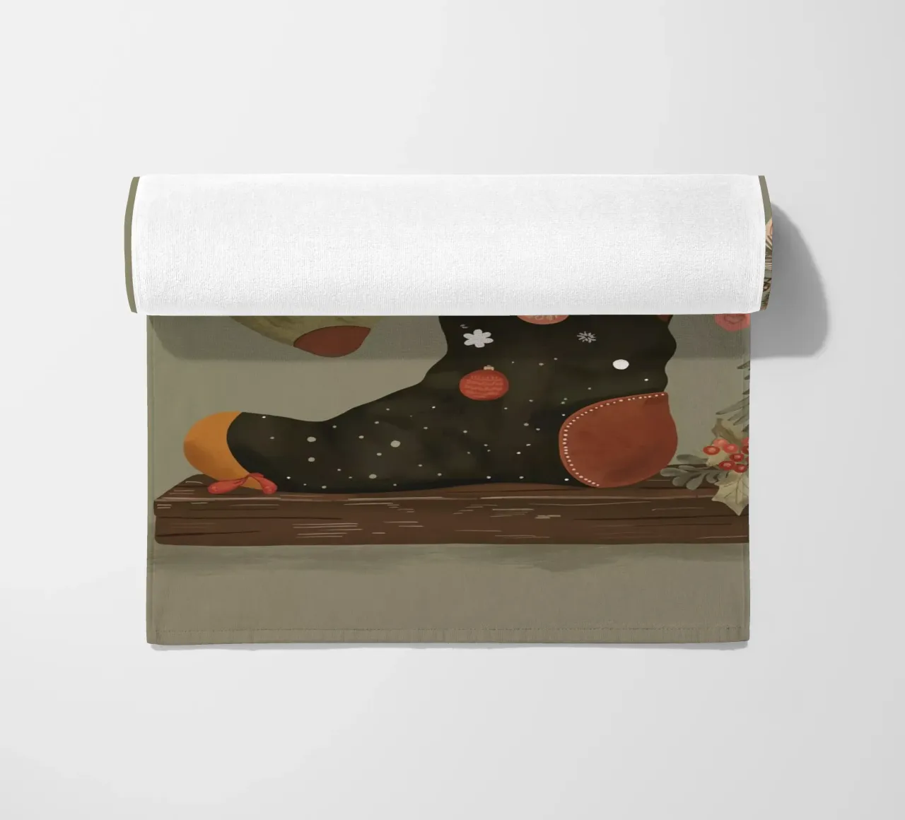 Joyful Stockings ll beach towel by ArtsySesta