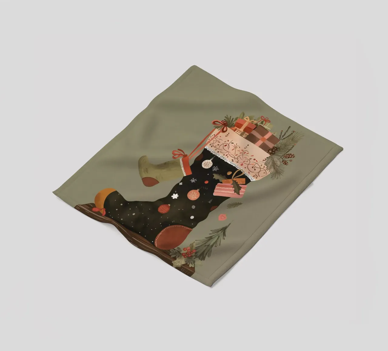 Joyful Stockings ll fleece blanket by ArtsySesta