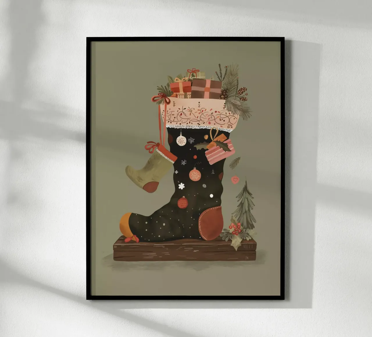 Calze gioiose ll poster con telaio in alluminio da ArtsySesta