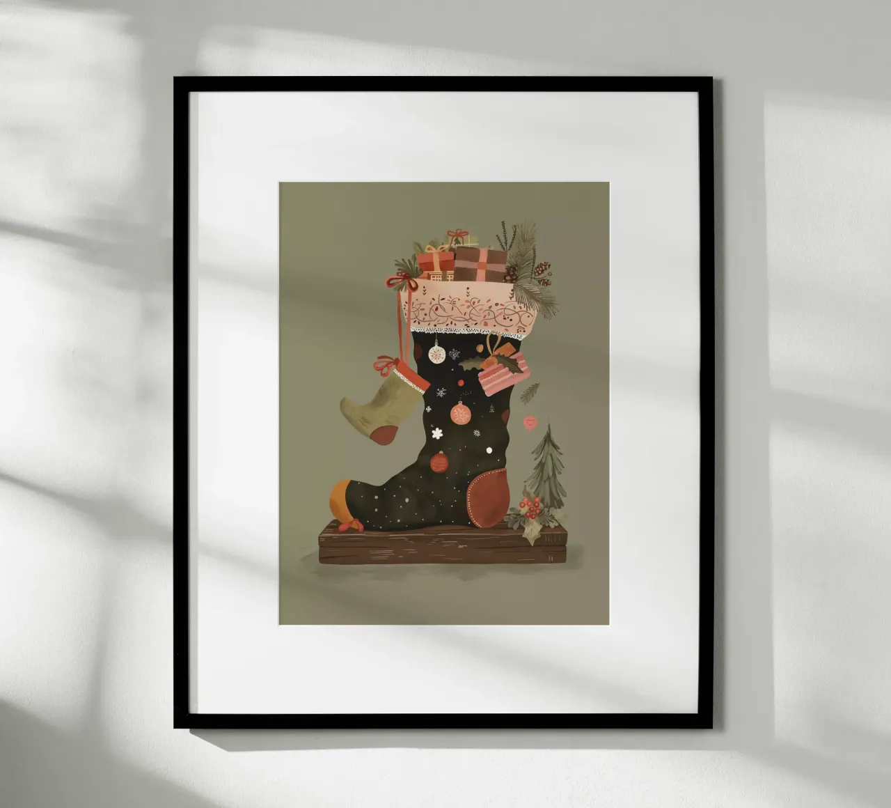Calze gioiose ll poster con telaio in alluminio da ArtsySesta
