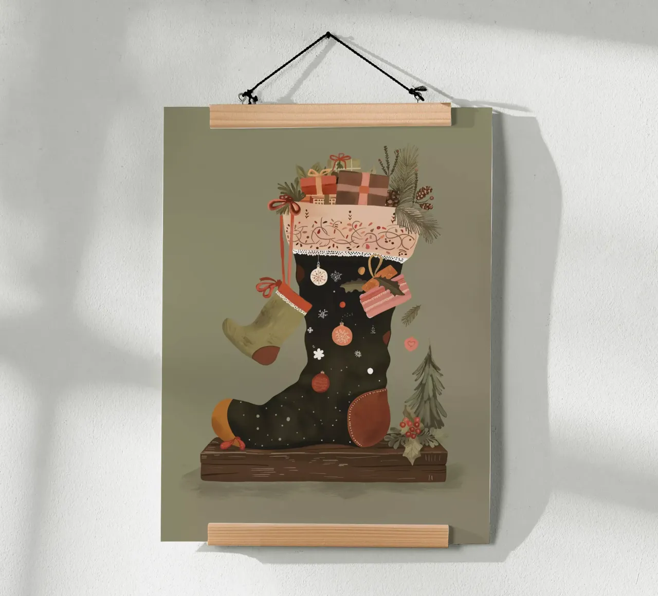 Calze gioiose ll poster con telaio in alluminio da ArtsySesta