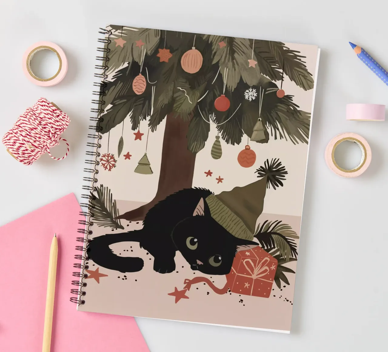 Purrfect Surprise spiral notebook by ArtsySesta