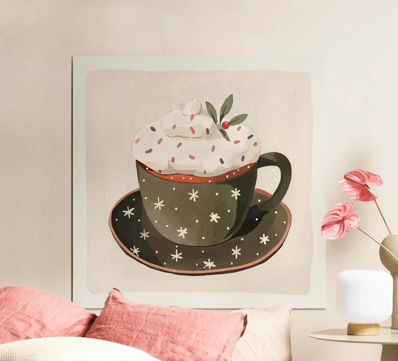 Tazza accogliente poster con telaio in alluminio da ArtsySesta