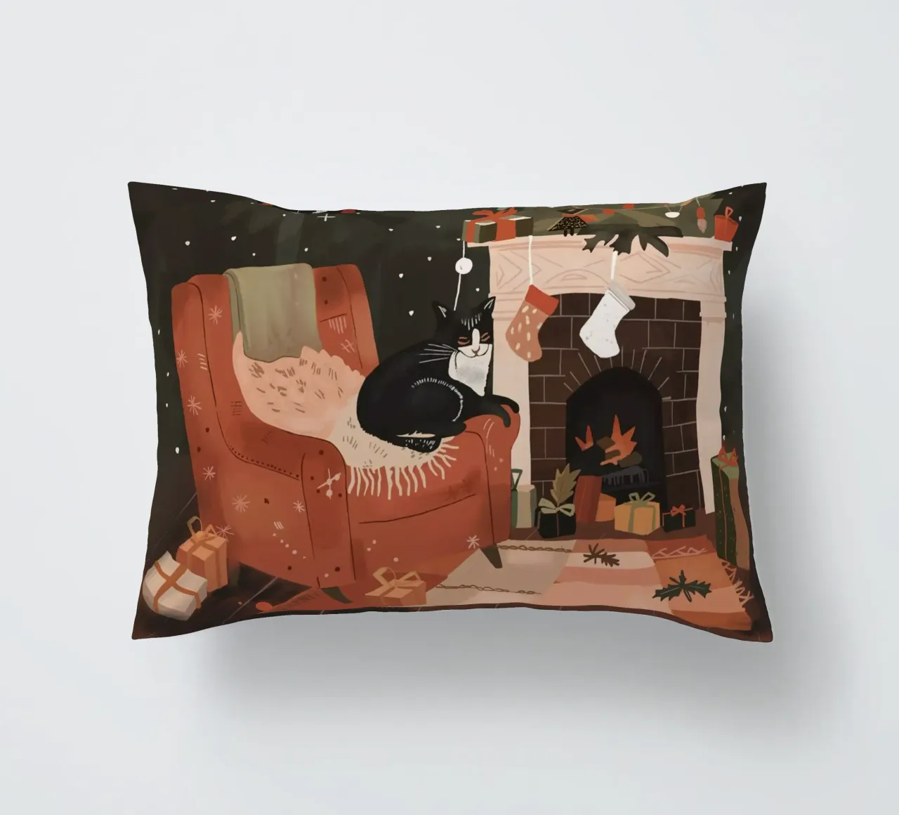 Warm and Festive decorative cushion by ArtsySesta