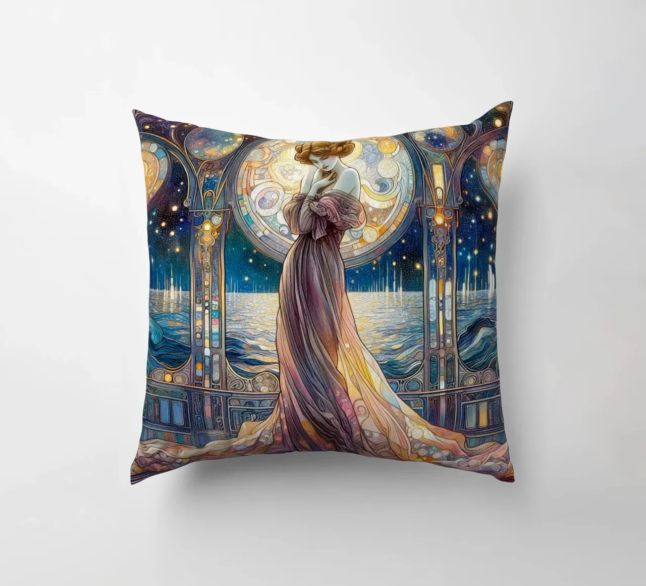 Full Moon cuscino da Art-Nouveau-Dsg