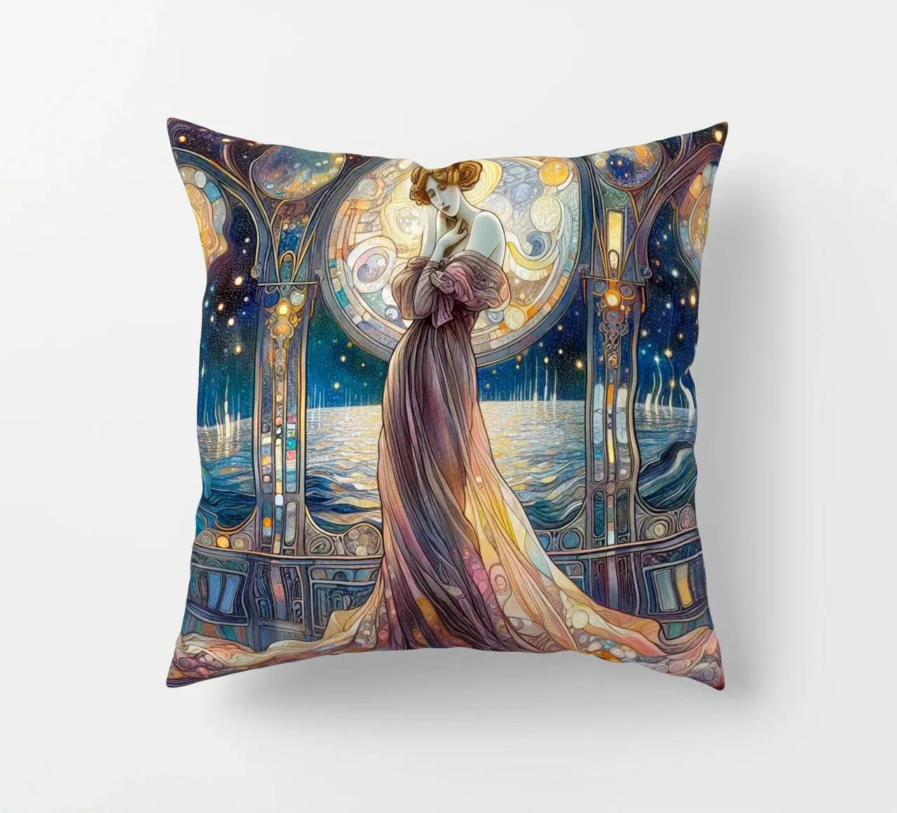 Full Moon cuscino da Art-Nouveau-Dsg