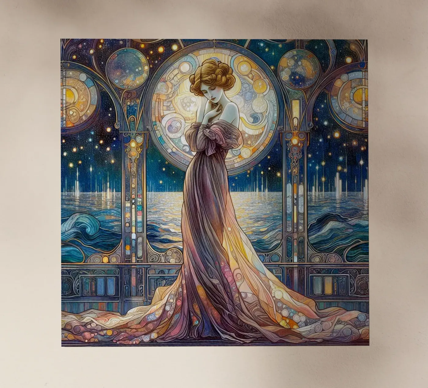 Full Moon pellicola backlit da Art-Nouveau-Dsg