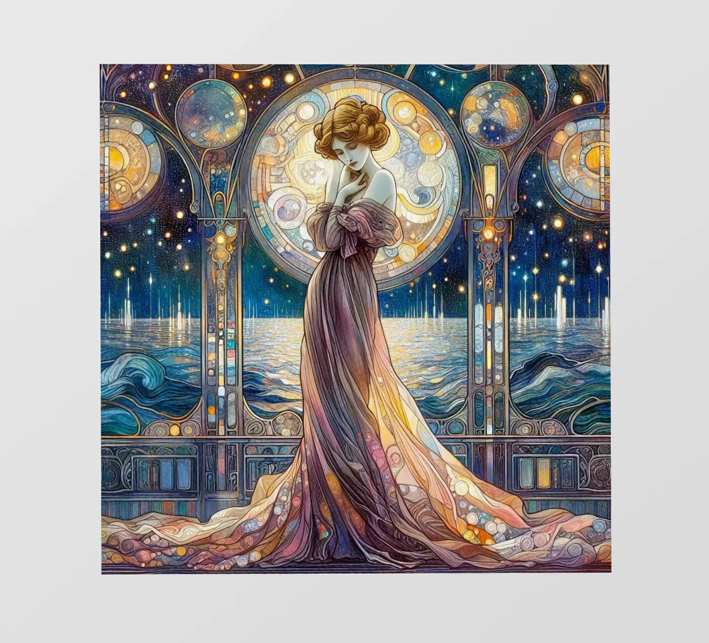 Full Moon pellicola backlit da Art-Nouveau-Dsg