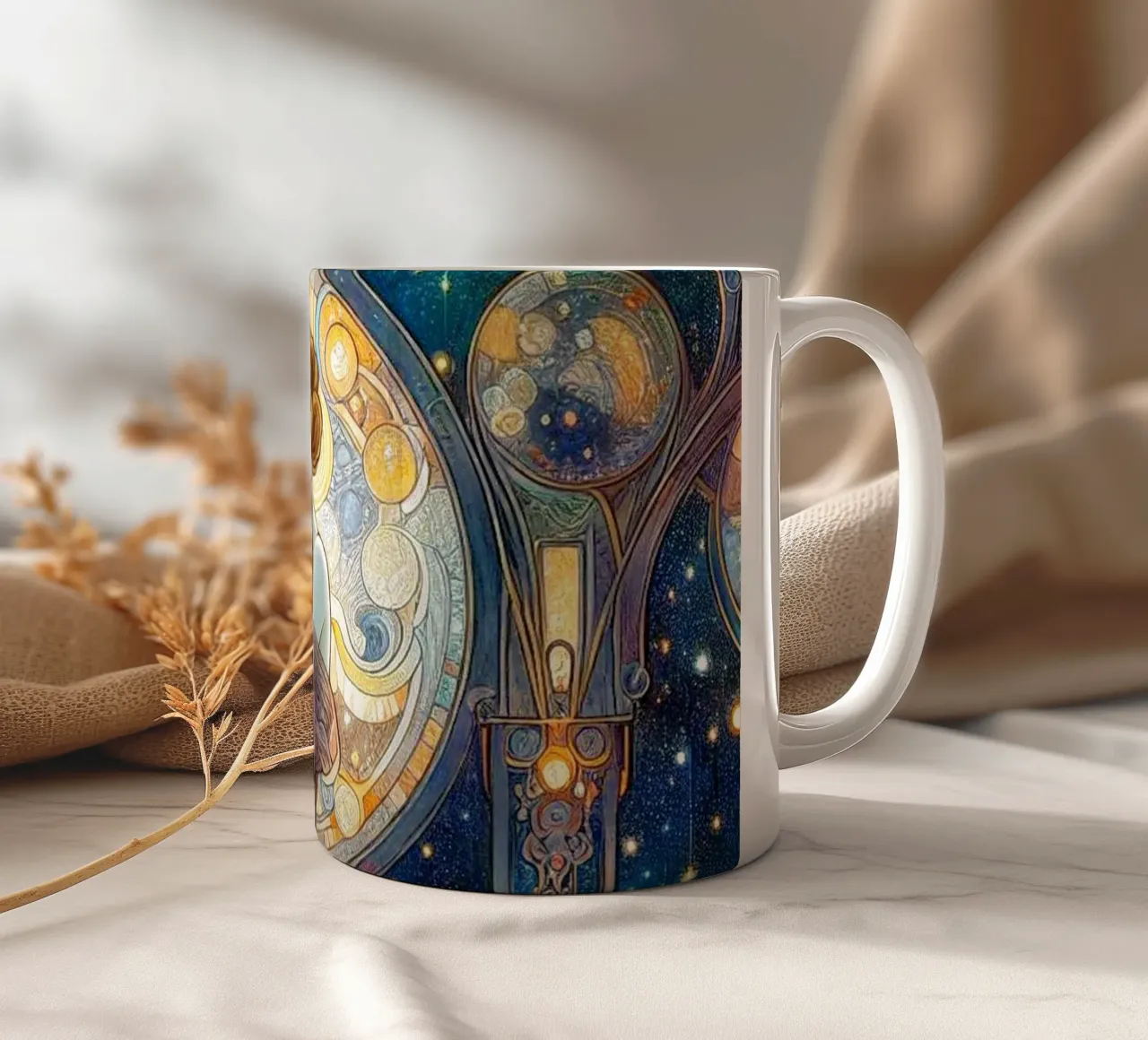 Full Moon tazza in ceramica da Art-Nouveau-Dsg