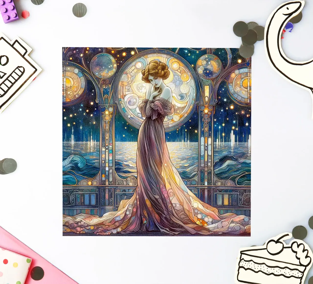 Full Moon sticker by Art-Nouveau-Dsg