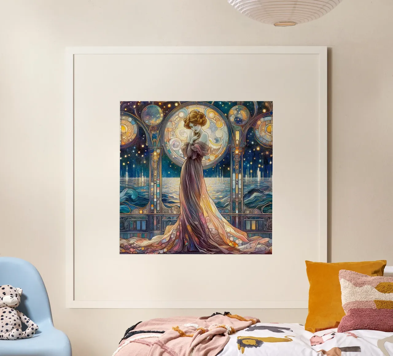 Full Moon carta hahnemühle da Art-Nouveau-Dsg