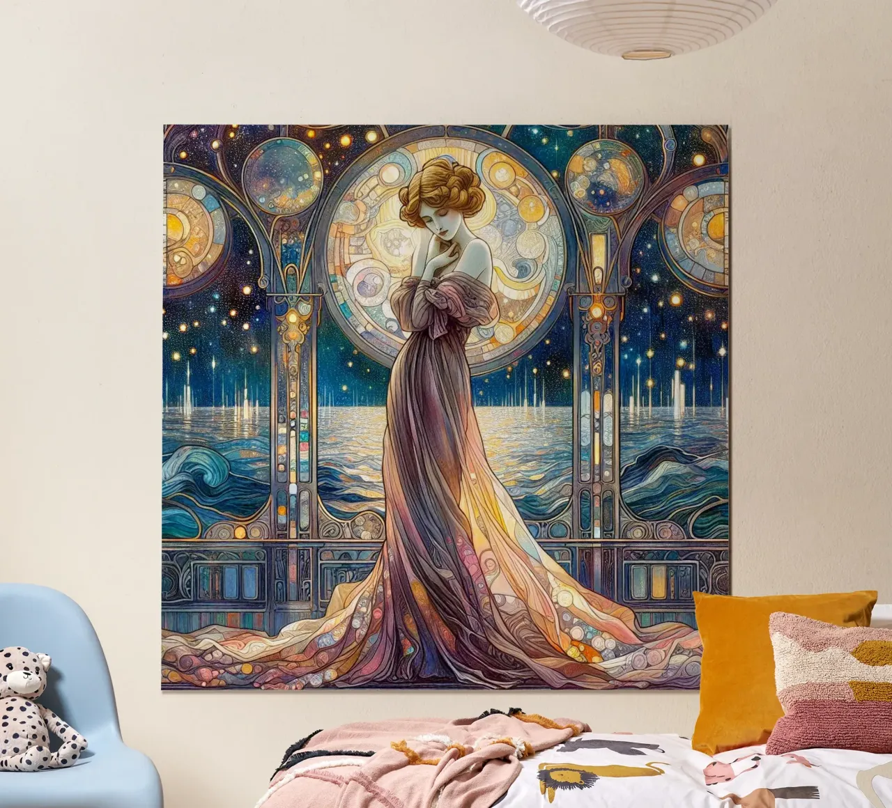 Full Moon carta hahnemühle da Art-Nouveau-Dsg