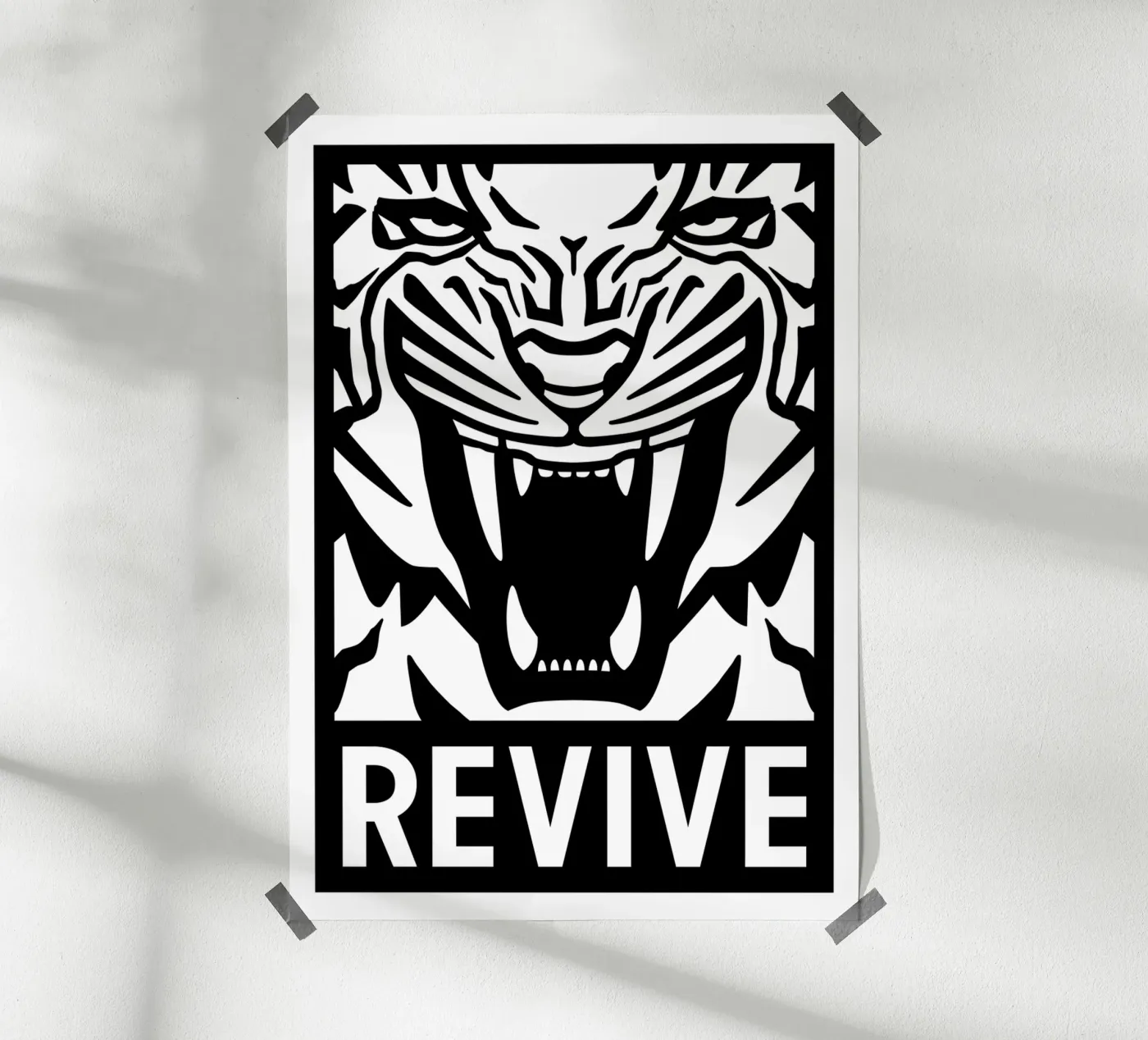 Revive Tiger poster by Asobōze