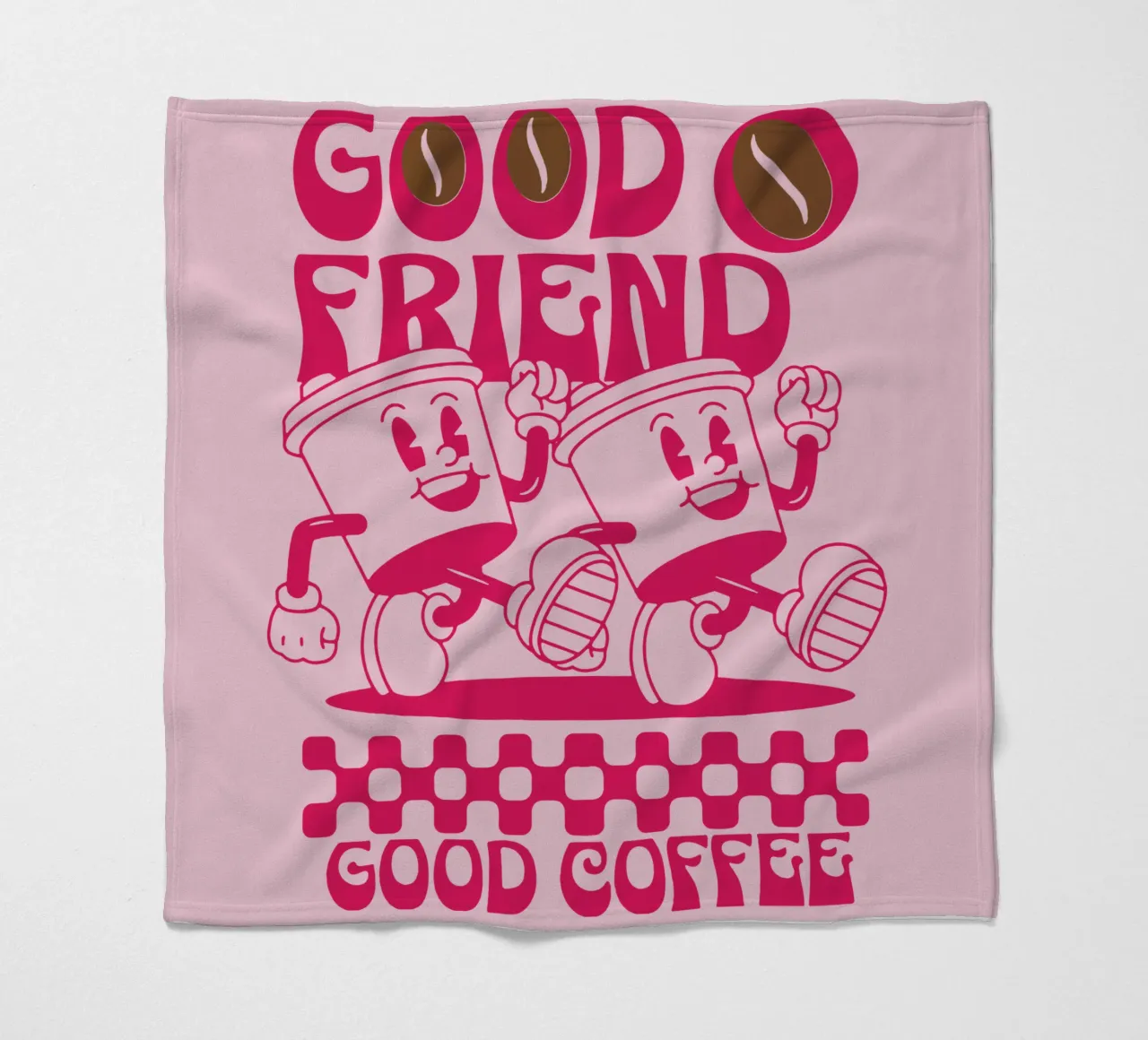 Buon amico Buon caffè coperta in pile da Gunawan Rb