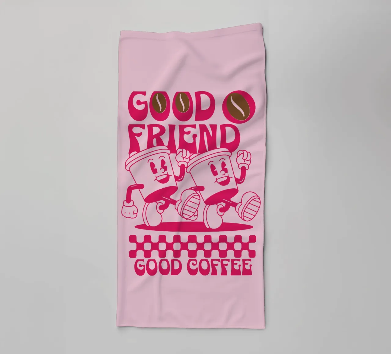 Goede vriend Goede koffie badhanddoek van Gunawan Rb