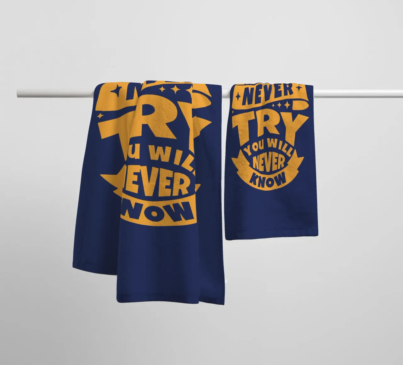 If You Never Try You Will Never Know towel by Gunawan Rb