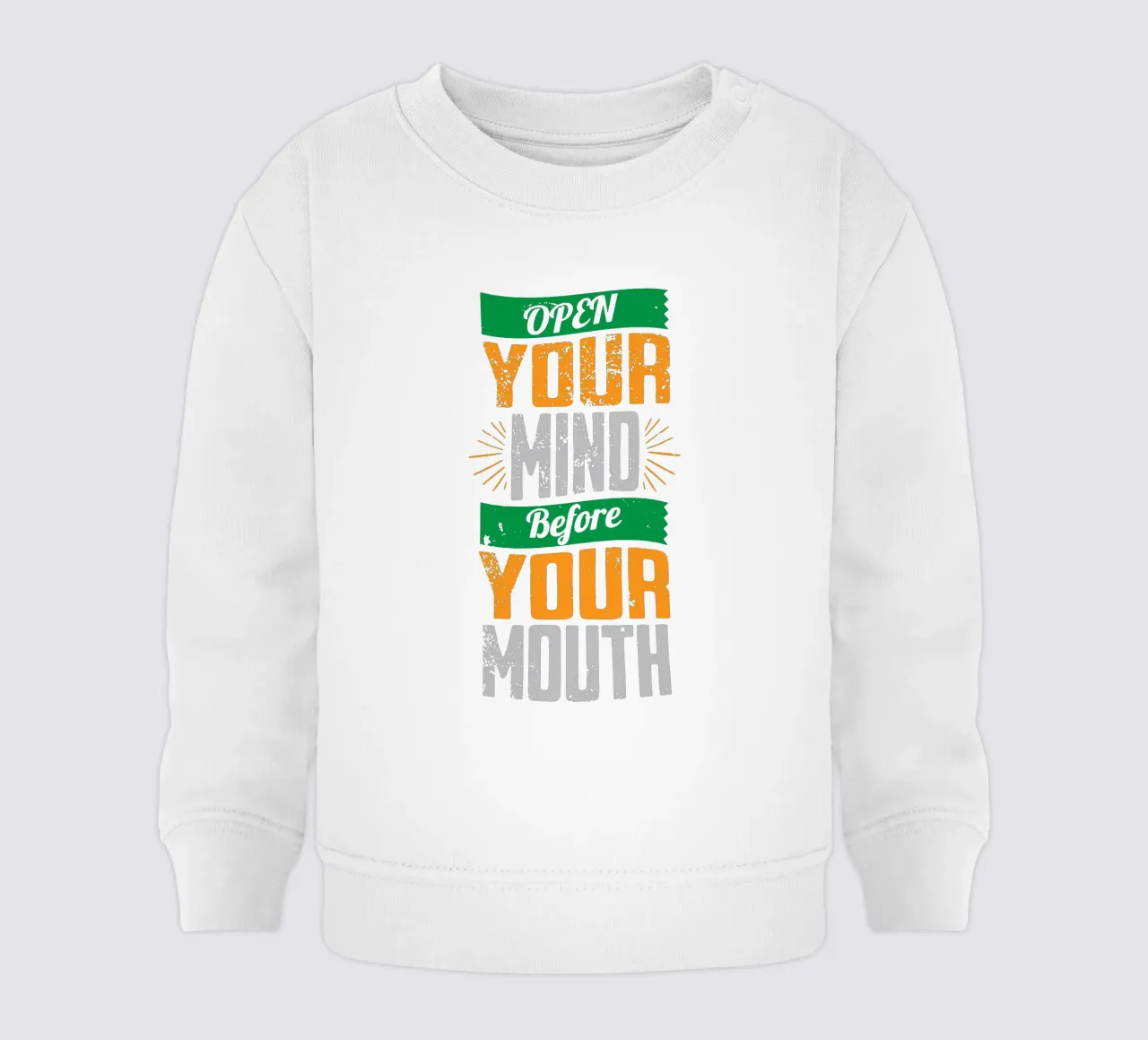 Aprire la mente prima di parlare felpa neonato da Gunawan Rb