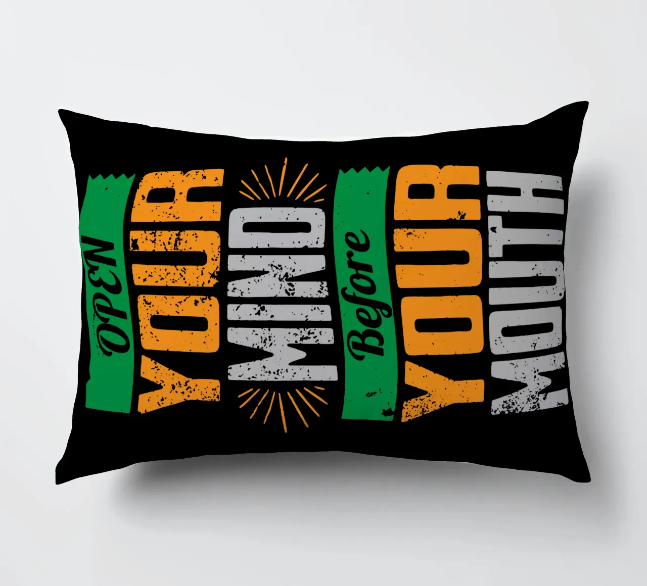 Aprire la mente prima di parlare cuscino da Gunawan Rb