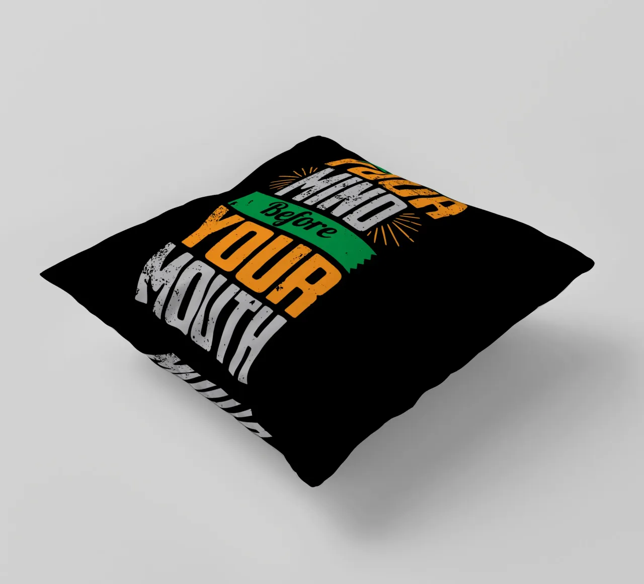 Aprire la mente prima di parlare cuscino da Gunawan Rb