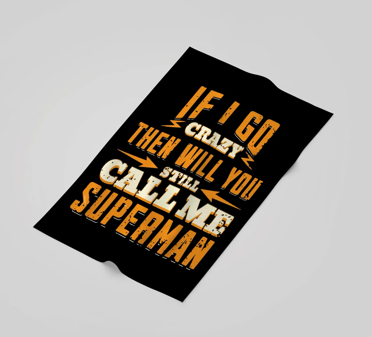 If I go crazy then will you still call me Superman beach towel by Gunawan Rb