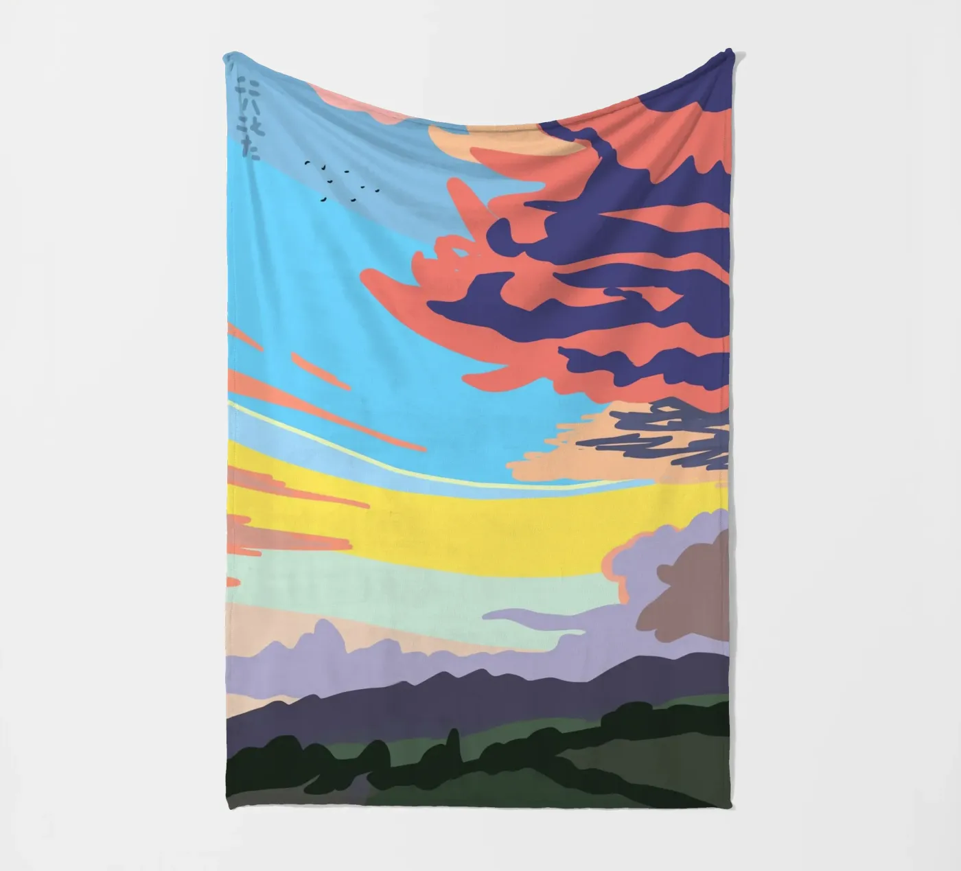 Summer Evening Cloud fleece blanket by Asobōze
