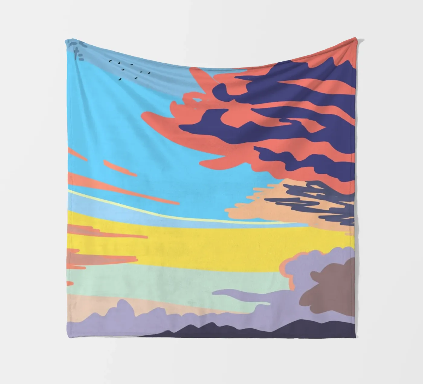 Summer Evening Cloud fleece blanket by Asobōze