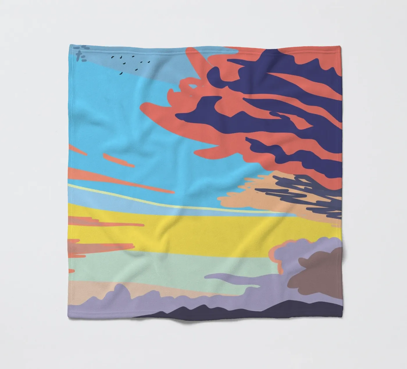 Summer Evening Cloud fleece blanket by Asobōze