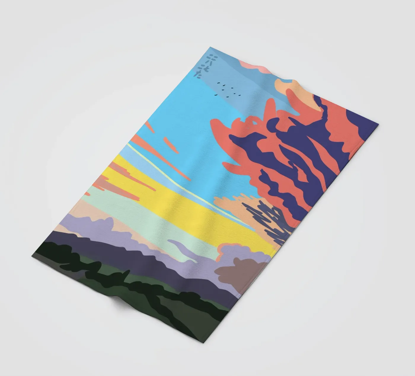 Summer Evening Cloud fleece blanket by Asobōze