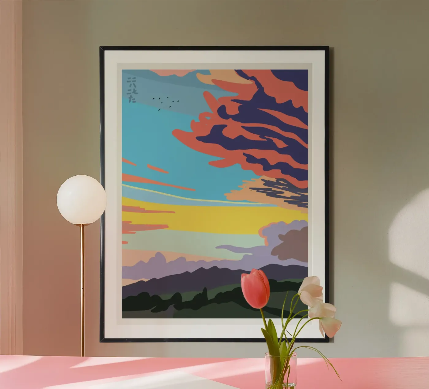 Sommerabend-Wolke Poster von Asobōze
