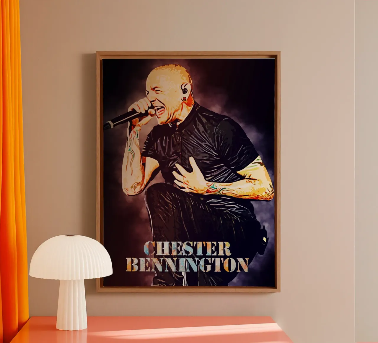 Art of Bennington canvas with Floater frame by neonartroom