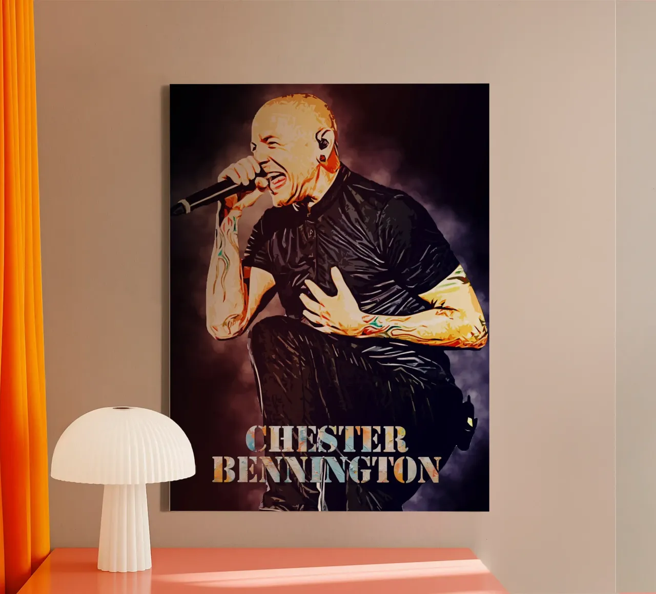 Art of Bennington canvas with Floater frame by neonartroom