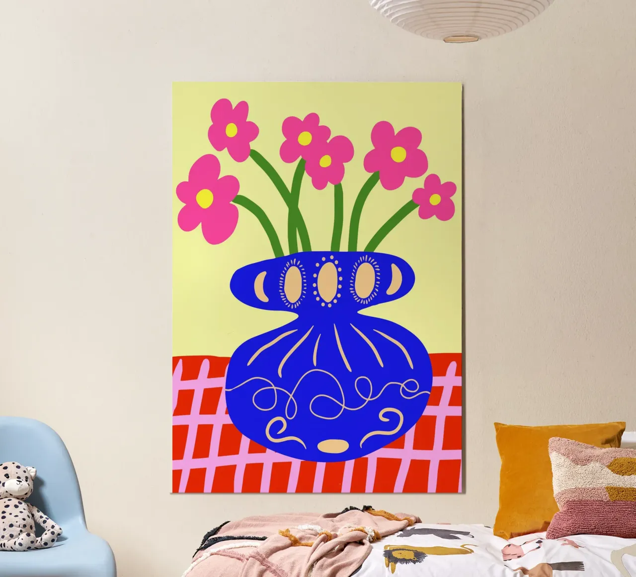 Vaso di fiori rosa carta hahnemühle da Sen Studio Art