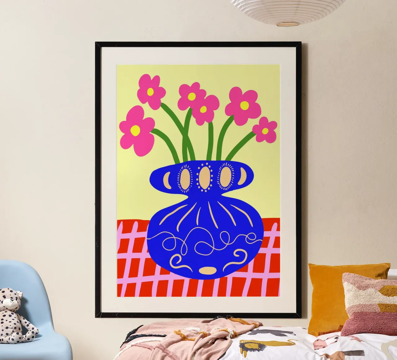 Vaso di fiori rosa carta hahnemühle da Sen Studio Art