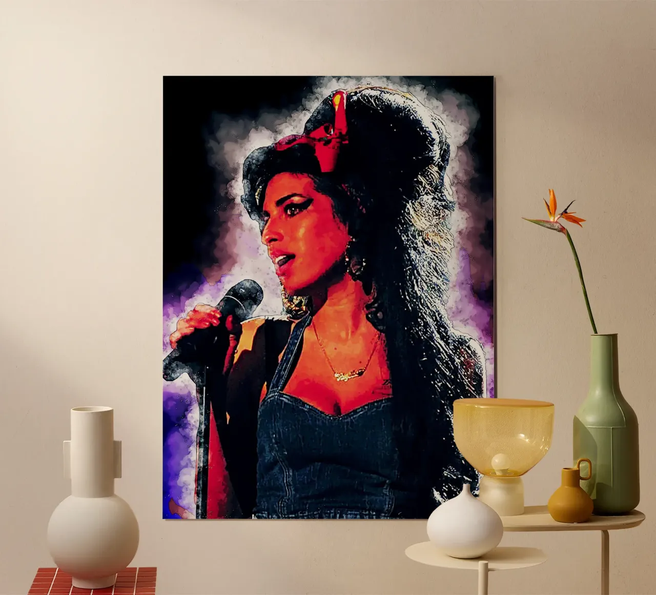 Arte di Amy poster con telaio in alluminio da neonartroom