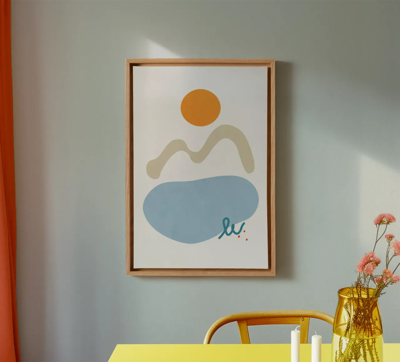 Landscape Shapes 08 canvas with Floater frame by amini54