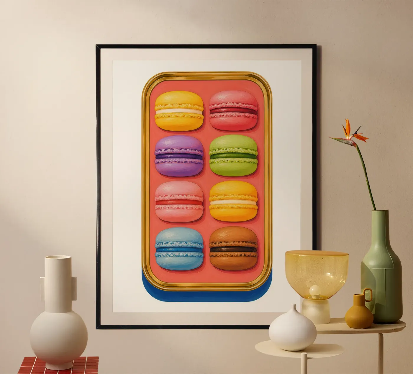 Macaron-doos poster van Happyfacespace