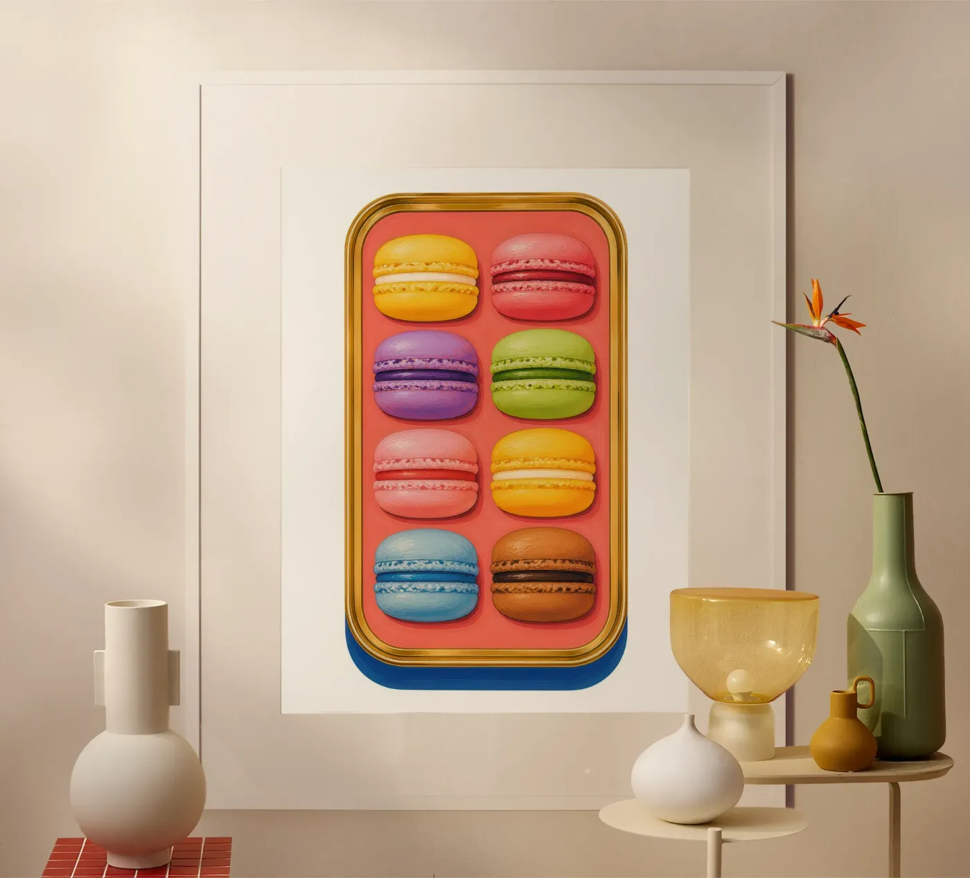 Macaron-doos poster van Happyfacespace