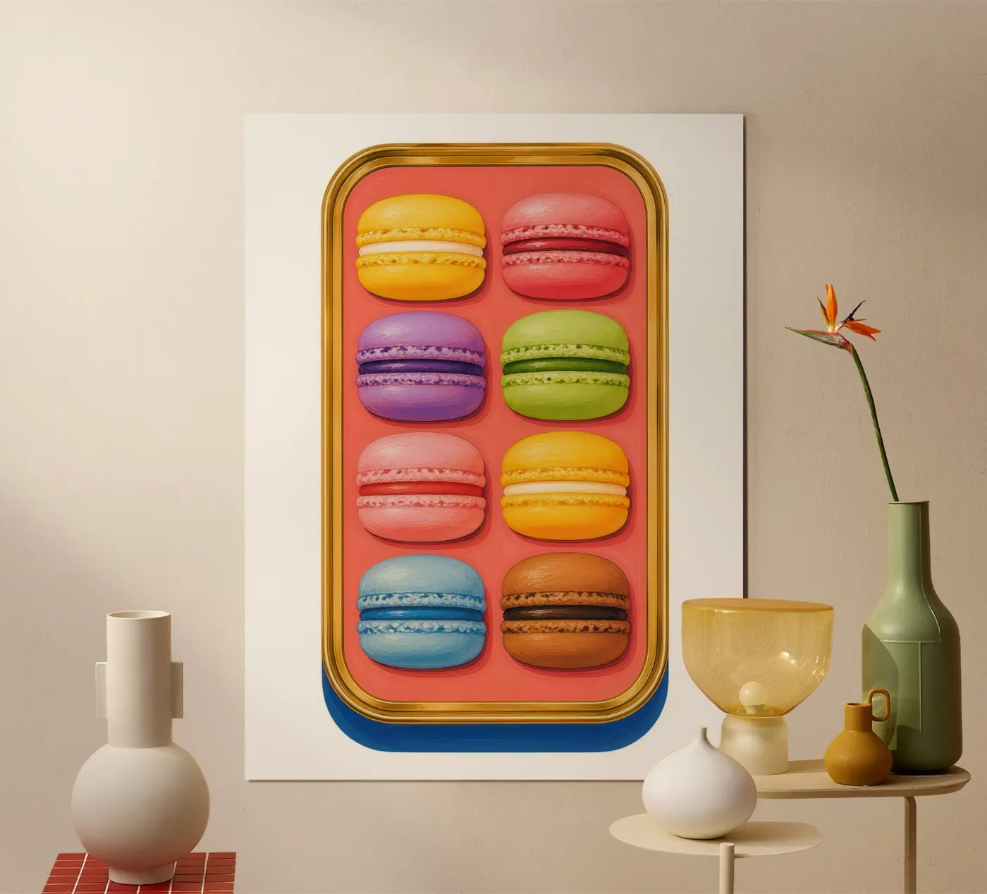 Macaron-doos poster van Happyfacespace