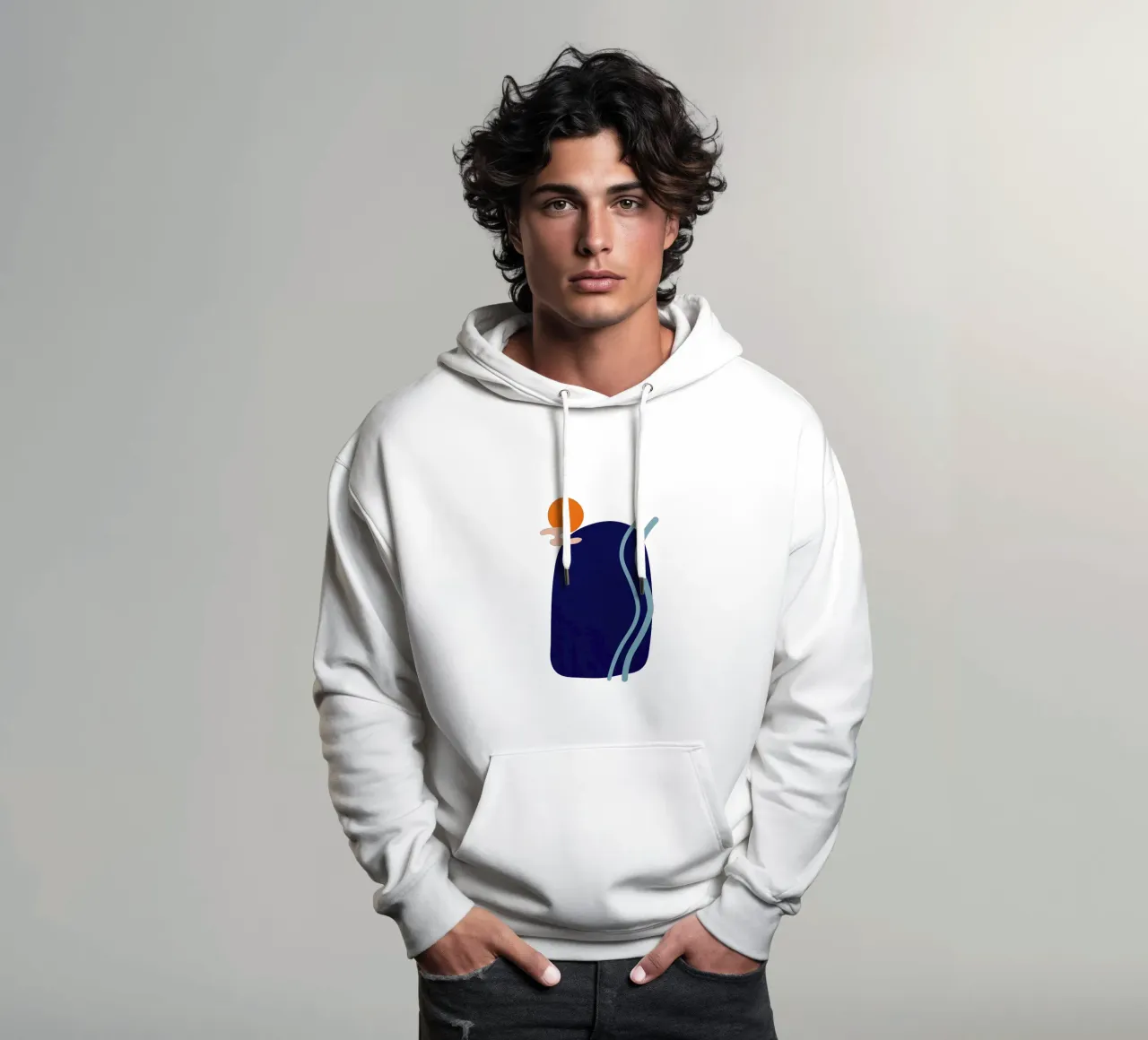 Forme del paesaggio 12 felpa con cappuccio da amini54