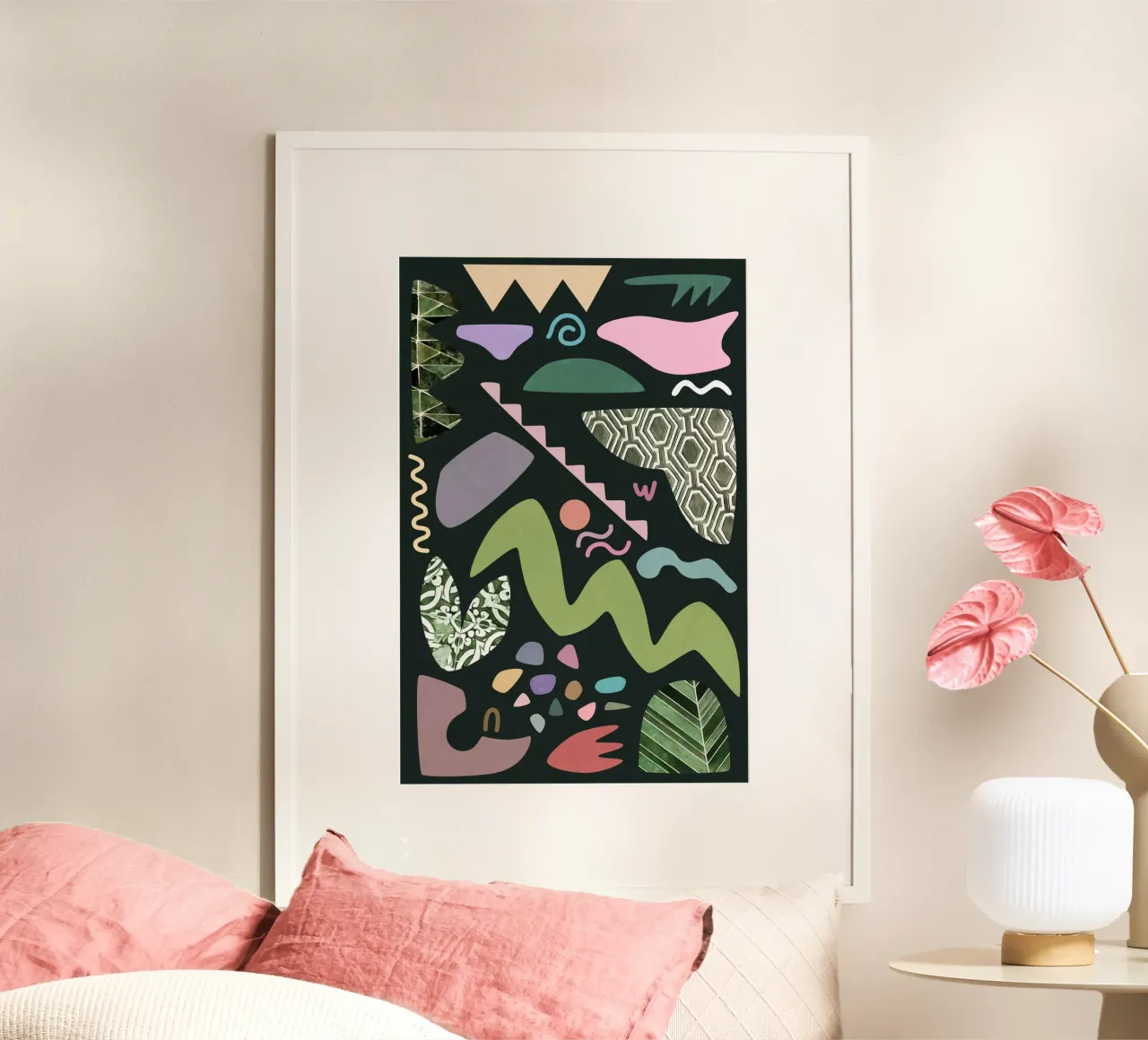 At the Villa poster with aluminum frame by amini54