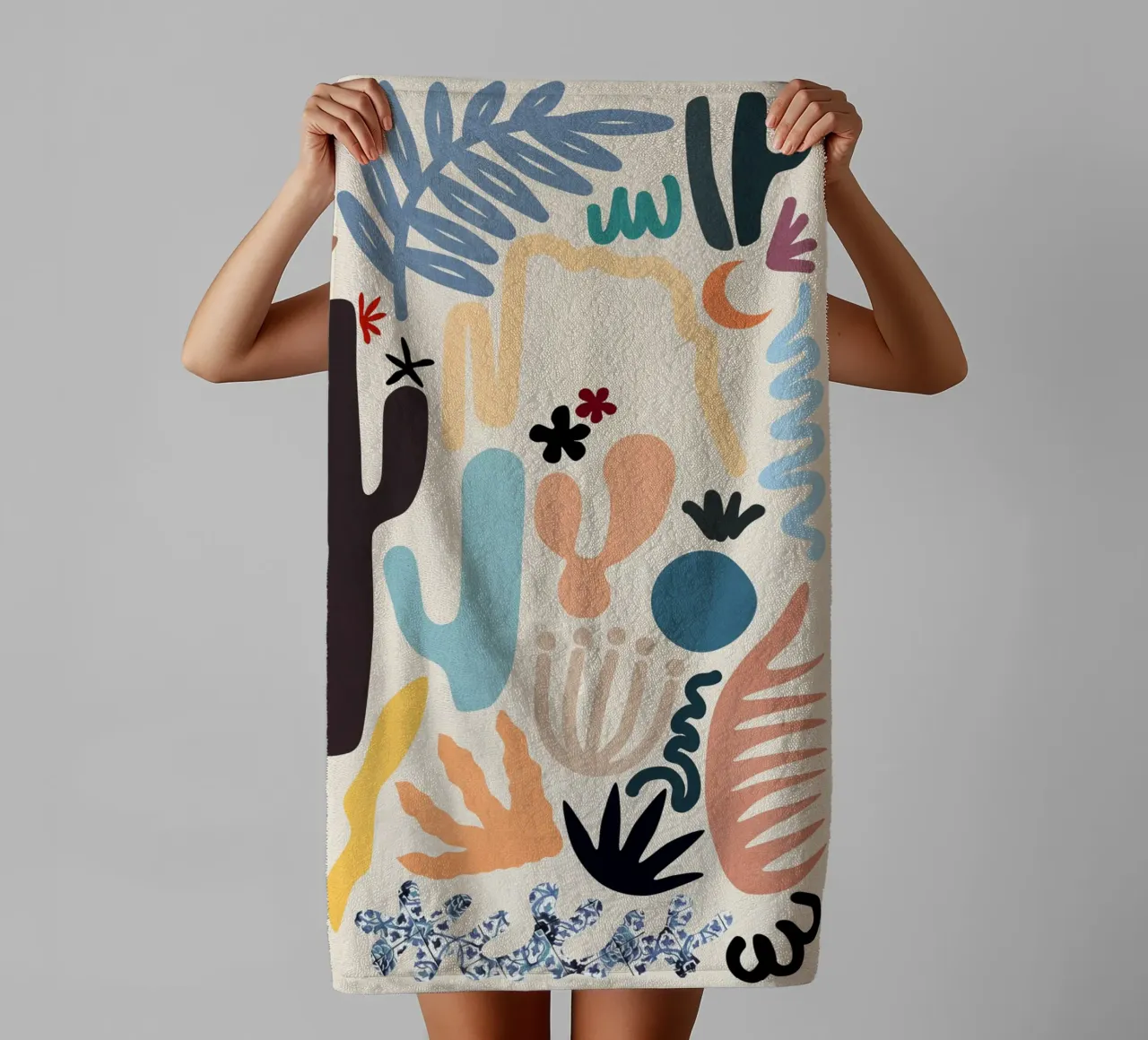 Desert Flora towel by amini54