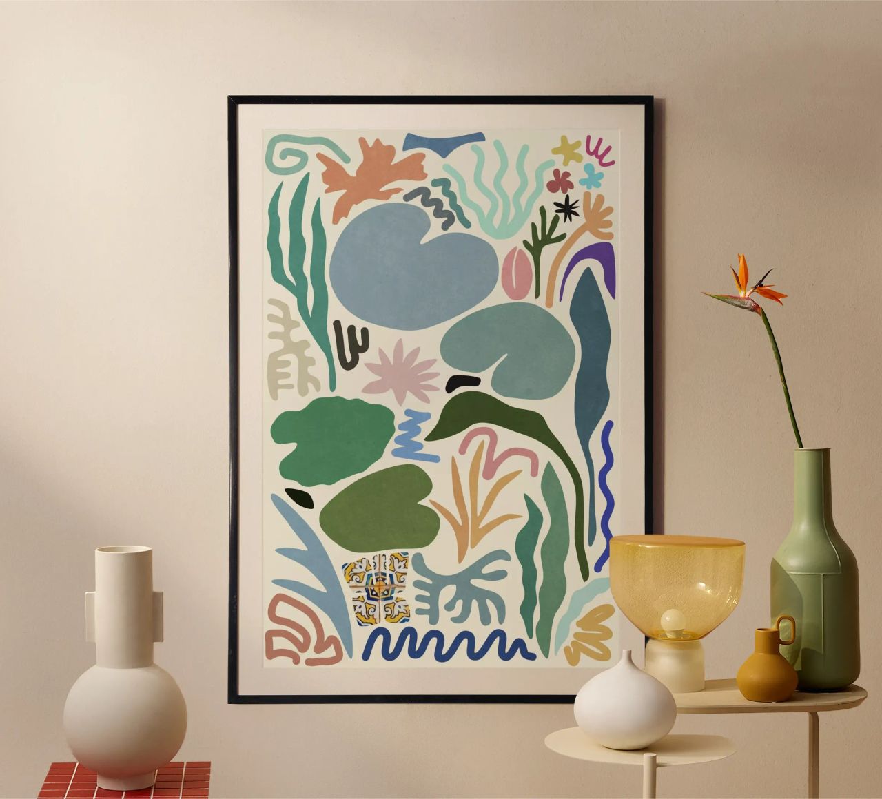 Étang aux nénuphars poster de amini54
