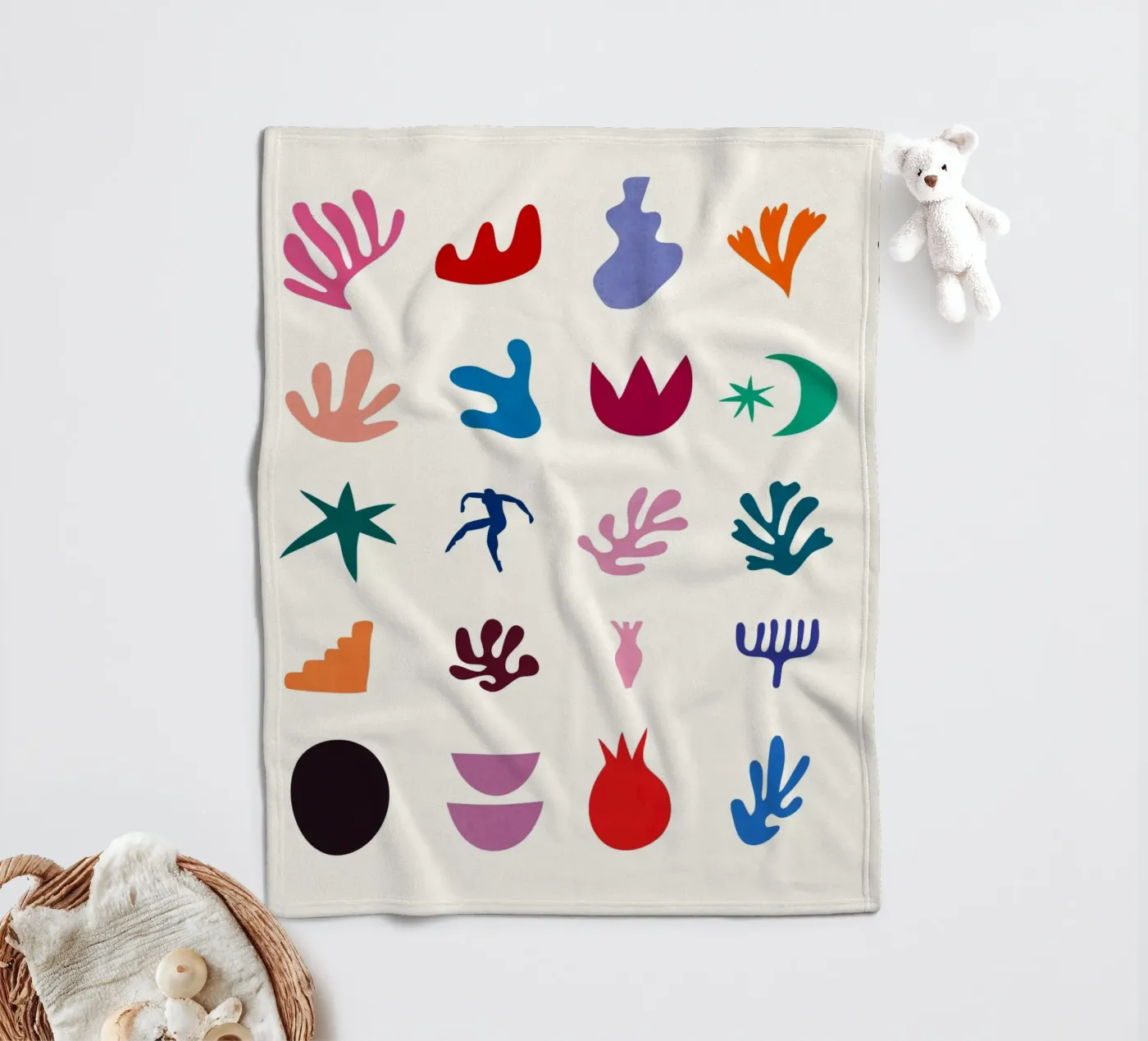 Elementi di Matisse coperta in pile da amini54