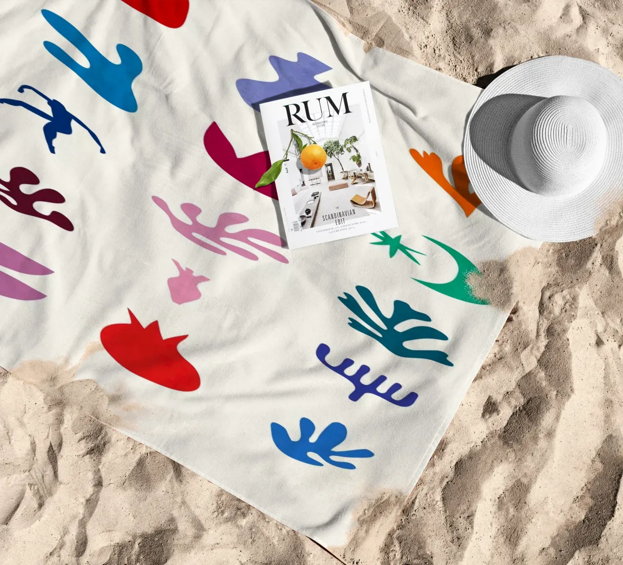 Matisse-elementen strandhanddoek van amini54