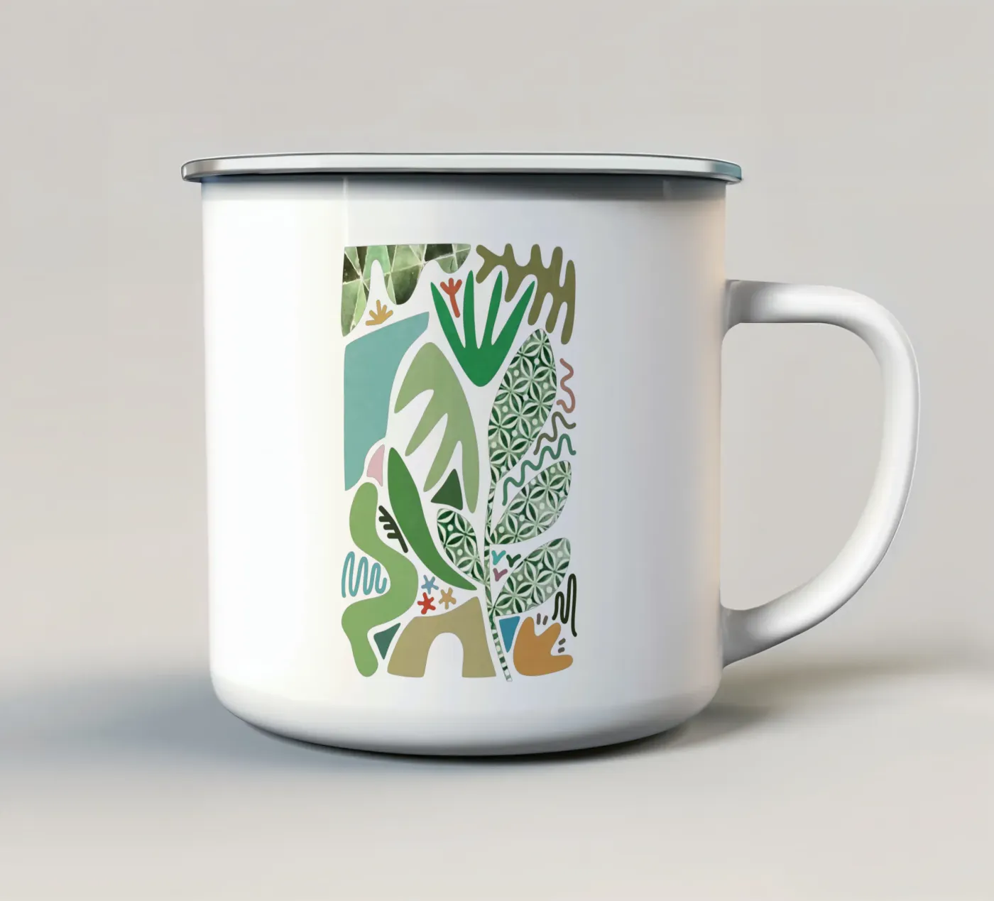 Palmtuin emaille mok van amini54