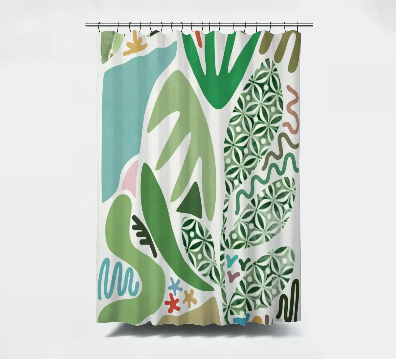 Palm Garden shower curtain by amini54