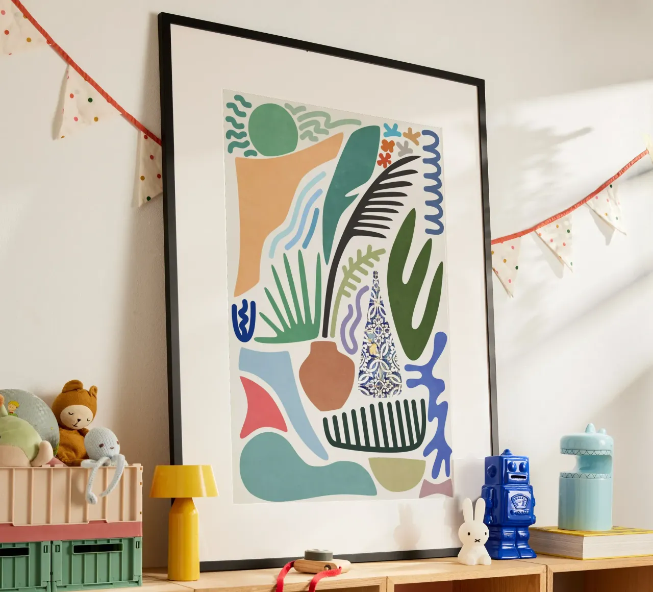 Summertime poster with wooden frame by amini54