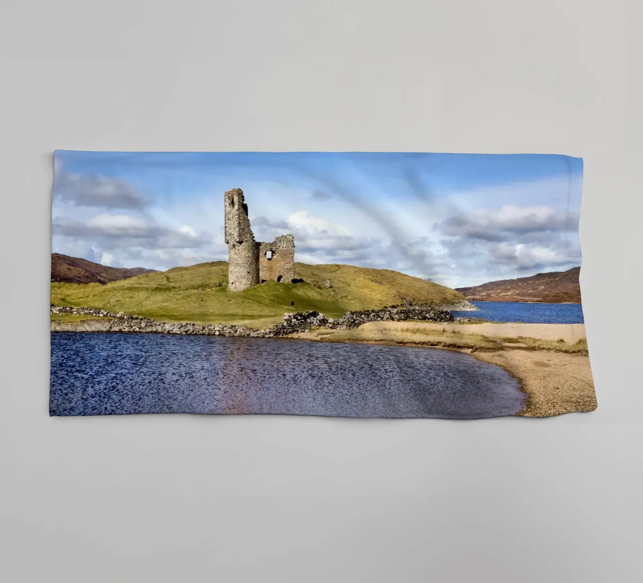 Castello di Ardvreck asciugamano da bagno da Dave Hare Photography